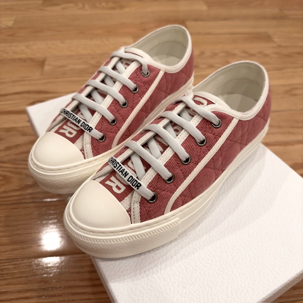 Women's Dior Walk'N'Dior Low-Top Sneakers Taffy Pink Size 35.5